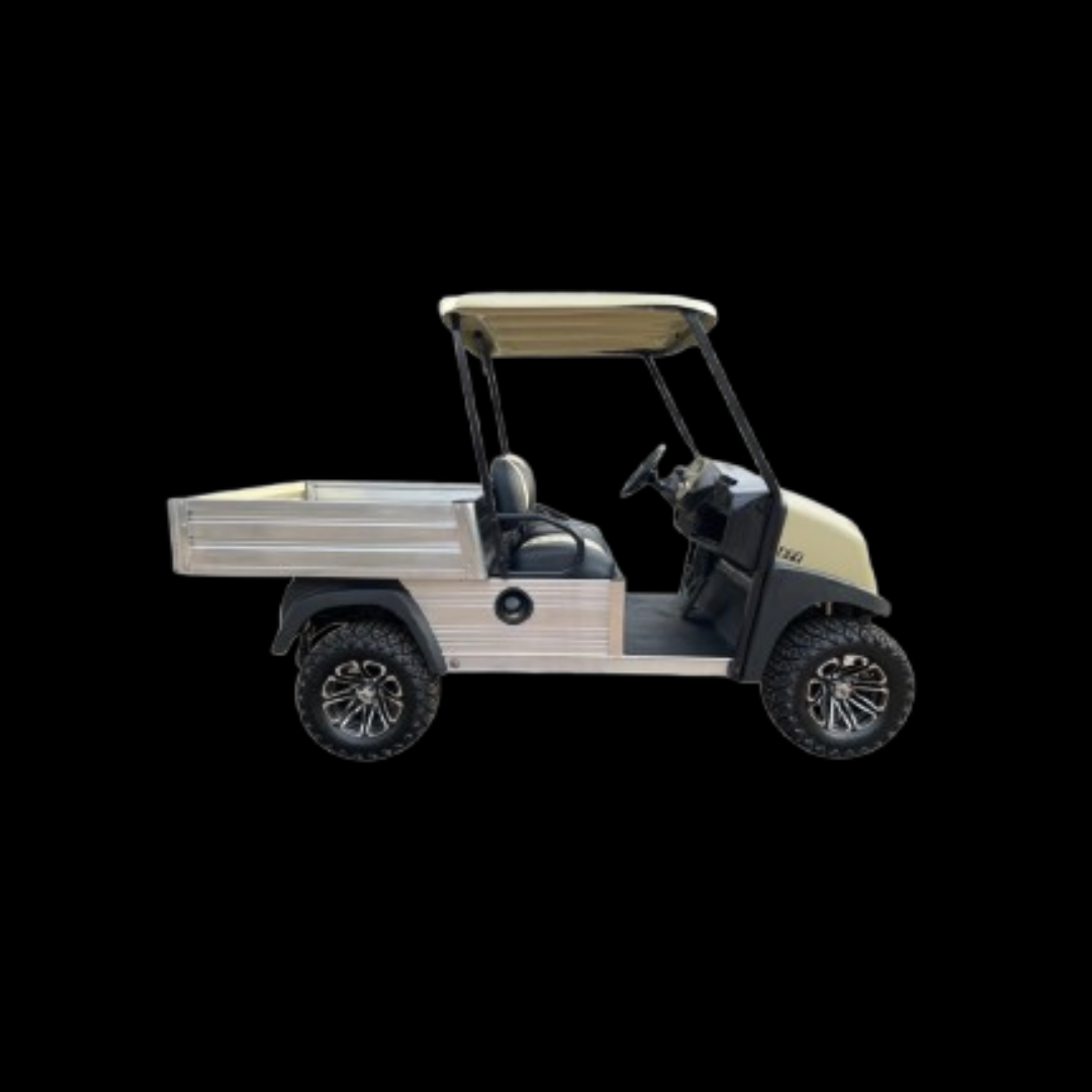 White utility vehicle with canopy — compact off-road transport